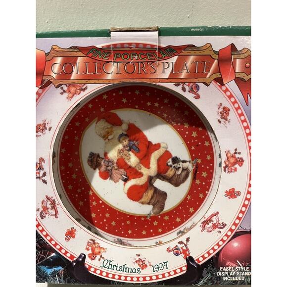 Santa Claus by Giordano Fine Porcelain Collectors Plate 1997 Christmas Westwood - Picture 2 of 6